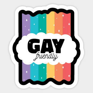 Gay Friendly // LGBTQ Ally Rainbow Pride Sticker